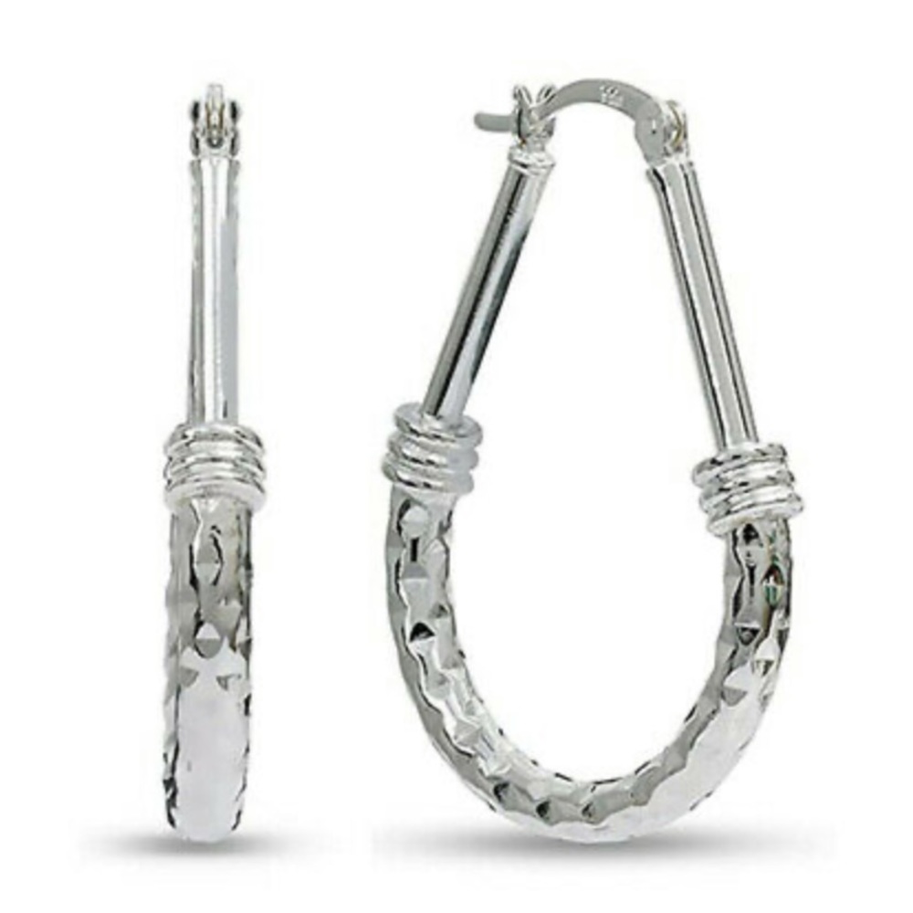 NEW Sterling silver Pear shape Earrings - Picture 2 of 4